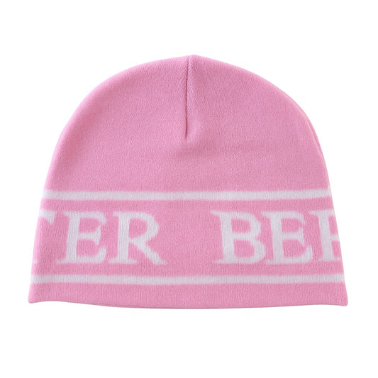 HEAD TOQUE BEANIE PINK & WHITE