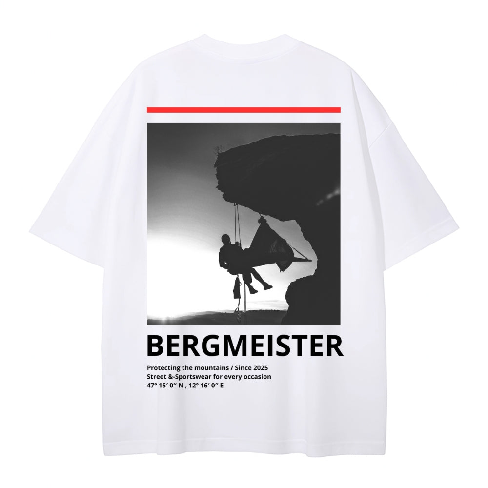 'EXPLORER' OVERSIZED T-SHIRT WHITE & RED