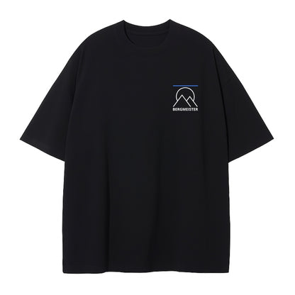 'SIGNATURE' OVERSIZED T-SHIRT BLACK & BLUE