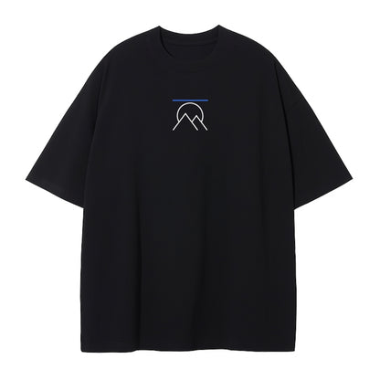 'EXPLORER' OVERSIZED T-SHIRT BLACK & BLUE