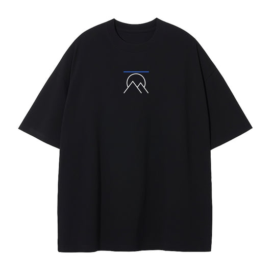 'EXPLORER' OVERSIZED T-SHIRT BLACK & BLUE