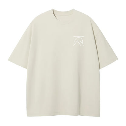 'SIGNATURE' OVERSIZED T-SHIRT BEIGE