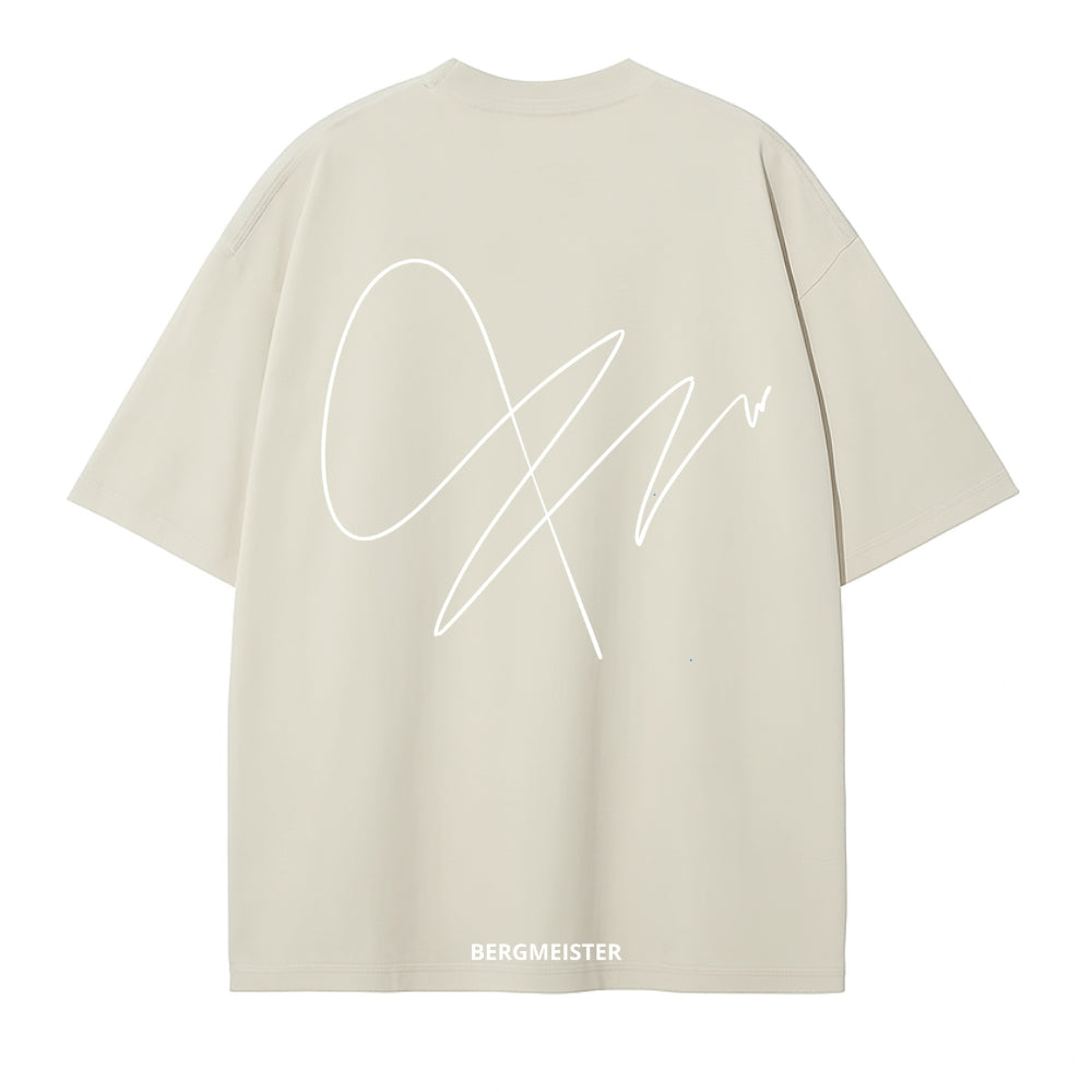 'SIGNATURE' OVERSIZED T-SHIRT BEIGE