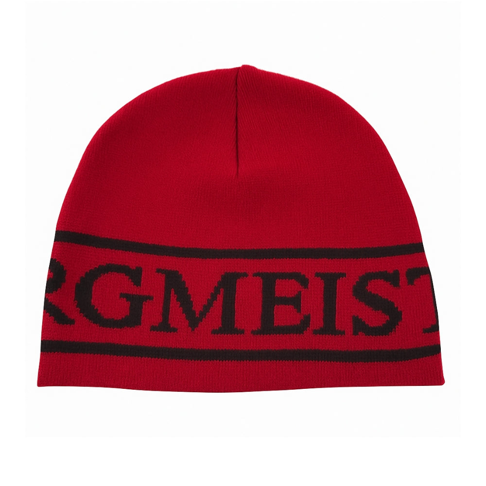 HEAD TOQUE BEANIE RED & BLACK