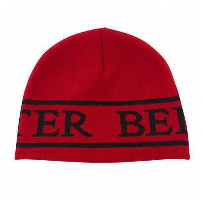 HEAD TOQUE BEANIE RED & BLACK