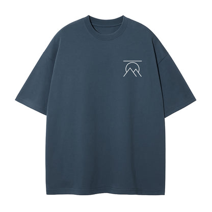 'SIGNATURE' OVERSIZED T-SHIRT DARK BLUE