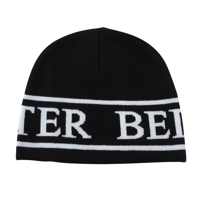 HEAD TOQUE BEANIE BLACK & WHITE