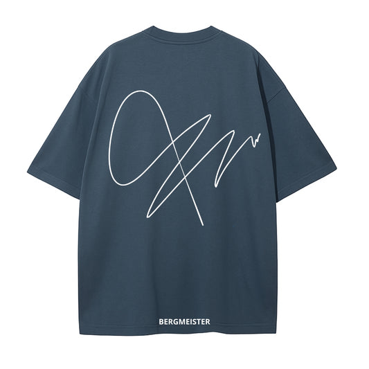 'SIGNATURE' OVERSIZED T-SHIRT DARK BLUE