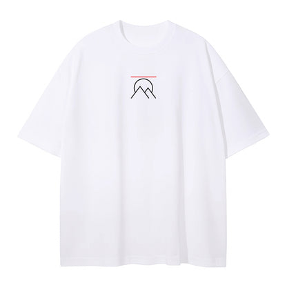 'EXPLORER' OVERSIZED T-SHIRT WHITE & RED